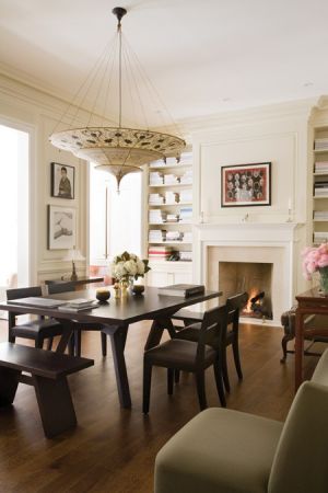 Decorating your dining rooms ideas - myLusciousLife.com - Books in dining room via House and Home.jpg